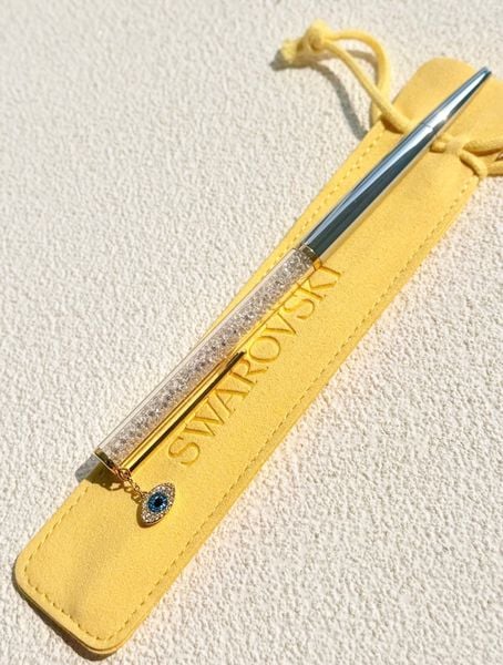  Bút ký Crystalline Evil Eye tone vàng mix kim loại sang trọng - Crystalline ballpoint pen Evil eye, Gold tone, Mixed metal finish 