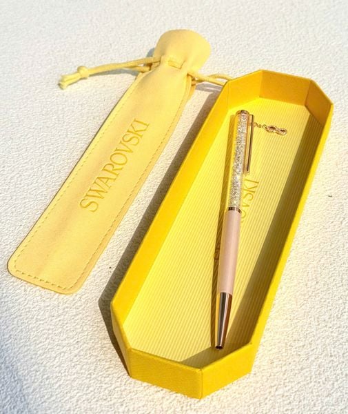  Bút ký Crystalline vô cực mạ vàng hồng - Crystalline ballpoint pen Infinity, Pink lacquered, Rose gold-tone plated 