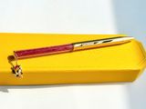  Crystalline Dragon & Phoenix ballpoint pen Octagon shape, Dragon, Red, Gold-tone plated 