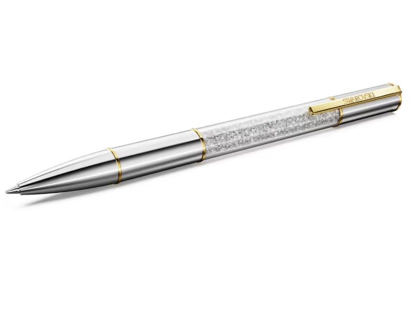  Crystalline ballpoint pen Silver tone, Mixed metal finish 
