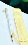  Bút ký Crystalline charm móng ngựa - Crystalline ballpoint pen Horse shoe, White, White lacquered, Gold-tone plated 