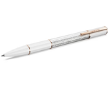  Crystalline ballpoint pen White, Rose gold-tone plated 