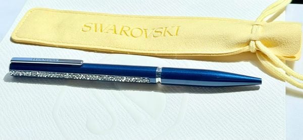  Bút ký Shimmer xanh mạ Chrome - Shimmer ballpoint pen Blue, Blue lacquered, Chrome plated 