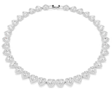  Ariana Grande x Swarovski necklace Mixed cuts, Heart, White, Rhodium plated 