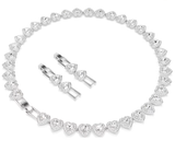  Ariana Grande x Swarovski necklace Mixed cuts, Heart, White, Rhodium plated 