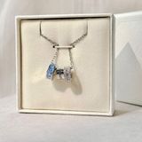  Connexus pendant Mixed cuts, `Love is around`, Blue, Rhodium plated 