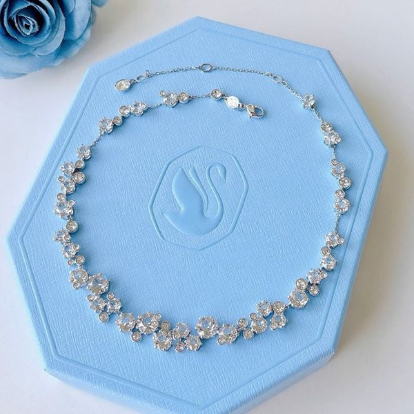  Constella necklace Round cut, White, Rhodium plated 