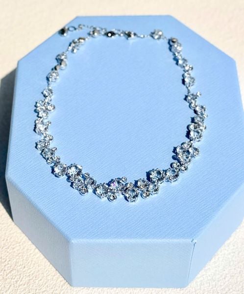  Constella necklace Round cut, White, Rhodium plated 