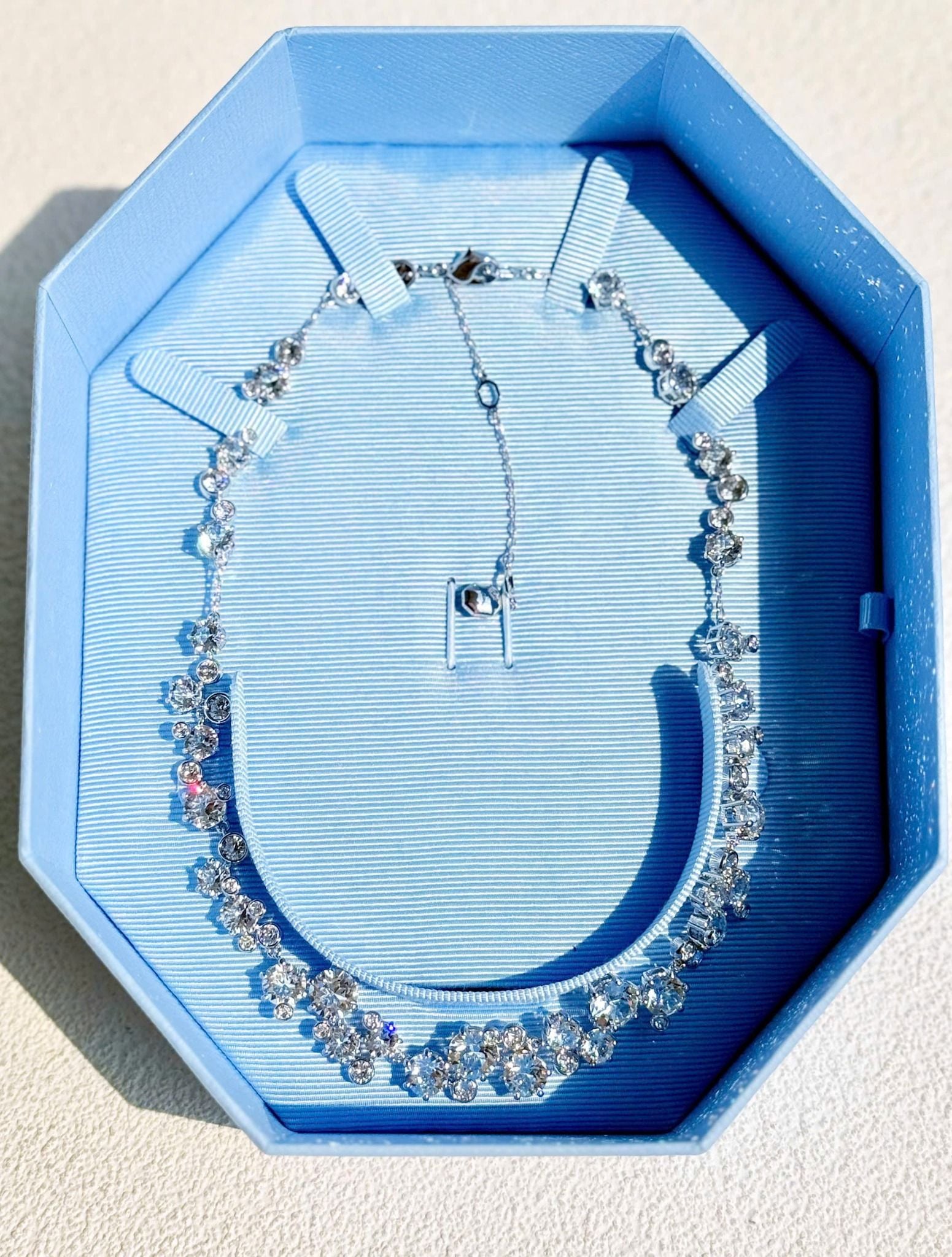  Constella necklace Round cut, White, Rhodium plated 