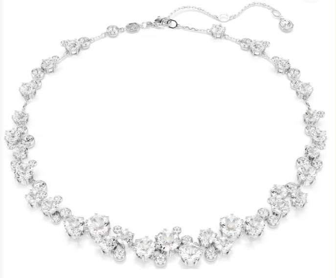  Constella necklace Round cut, White, Rhodium plated 