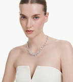  Constella necklace Round cut, White, Rhodium plated 