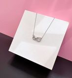  Hyperbola pendant Pavé, Infinity, White, Rhodium plated 