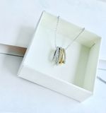  Hyperbola pendant Mixed cuts, White, Mixed metal finish 