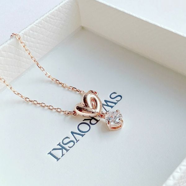  Dây chuyền Swarovski Lifelong trái tim - Swarovski Lifelong Heart pendant White, Rose gold-tone plated 