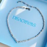  Mesmera necklace Mixed cuts, White, Rhodium plated 