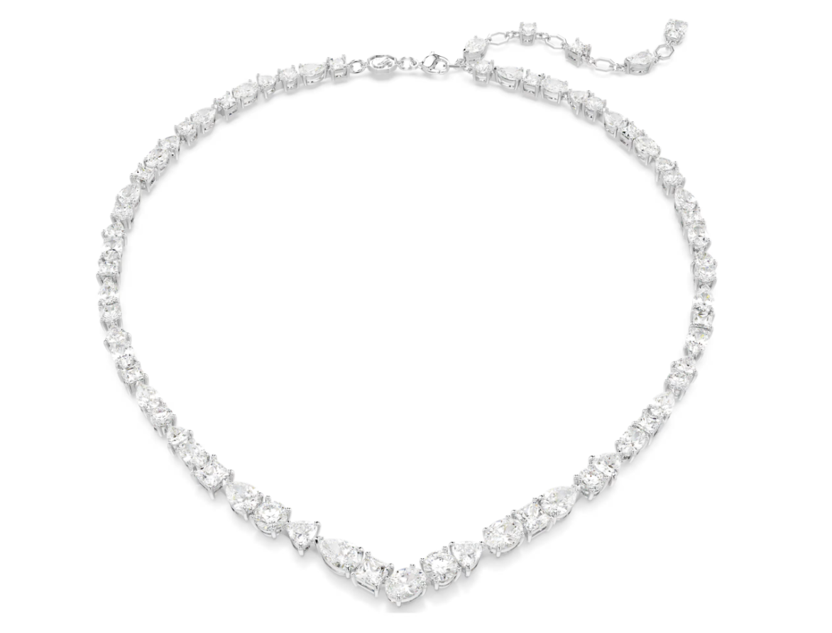  Mesmera necklace Mixed cuts, White, Rhodium plated 
