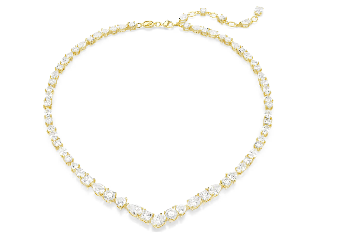  Mesmera necklace Mixed cuts, White, Gold-tone plated 
