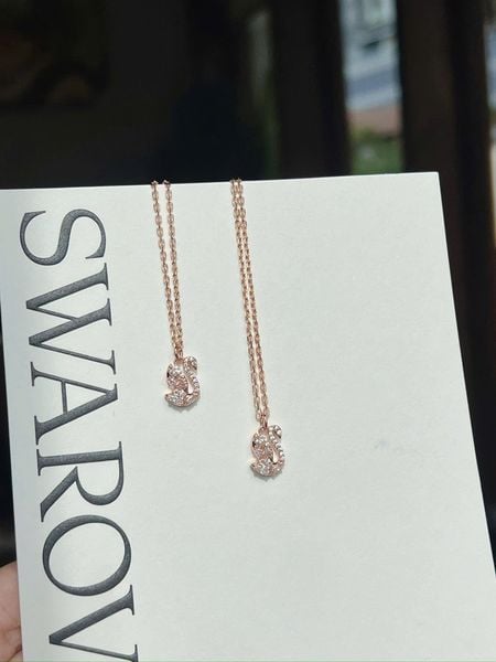  Dây chuyền thiên nga mixed cuts vàng hồng Swarovski - Swarovski Swan pendant Mixed cuts, Swan, White, Rose gold-tone plated 5738203 