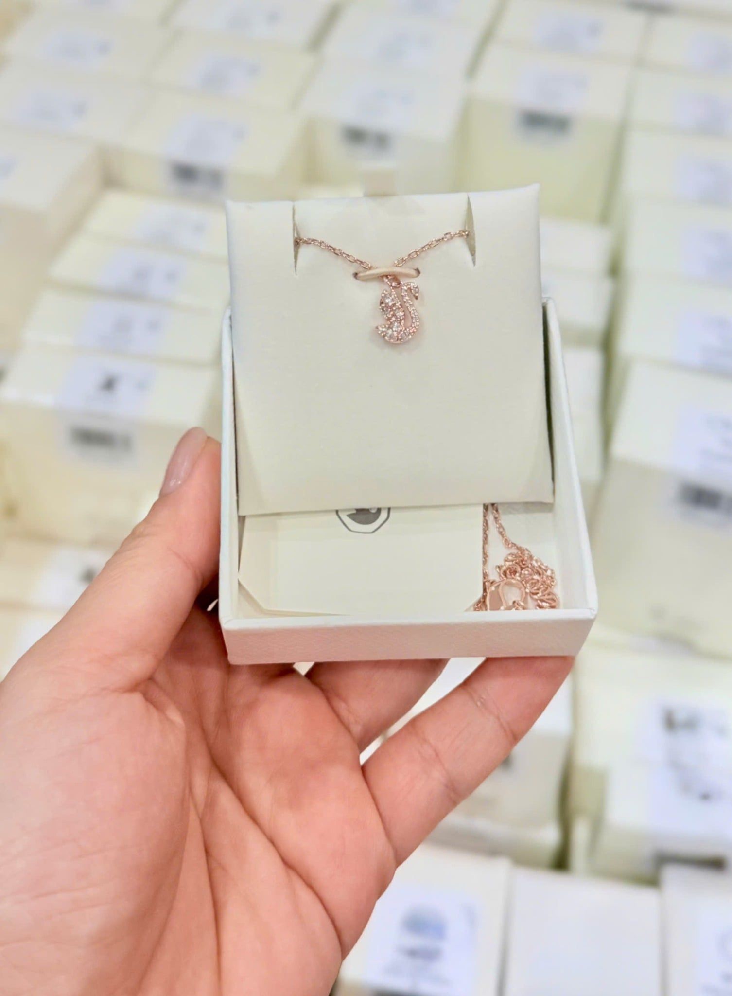  Dây chuyền thiên nga mixed cuts vàng hồng Swarovski - Swarovski Swan pendant Mixed cuts, Swan, White, Rose gold-tone plated 5738203 