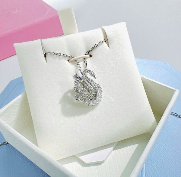  Dây chuyền thiên nga đá nhảy mixed cuts hồng Swarovski - Swarovski Swan pendant Mixed cuts, White 5732412 