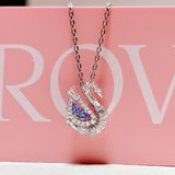  Dây chuyền thiên nga đá nhảy mixed cuts xanh - Swan pendant Mixed cuts, Swan, Blue 