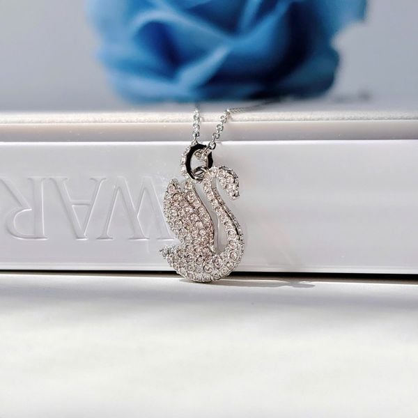  Dây chuyền thiên nga đính pha lê trắng - Swan pendant Swan, Medium, White, Rhodium plated 