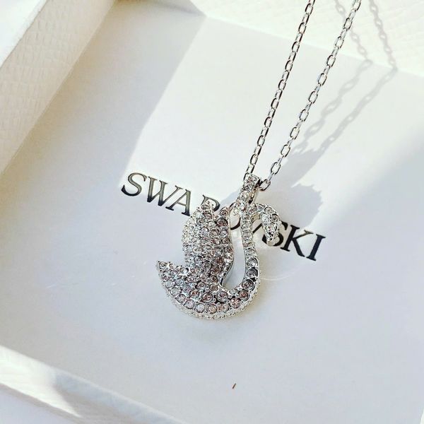  Dây chuyền thiên nga đính pha lê trắng - Swan pendant Swan, Medium, White, Rhodium plated 