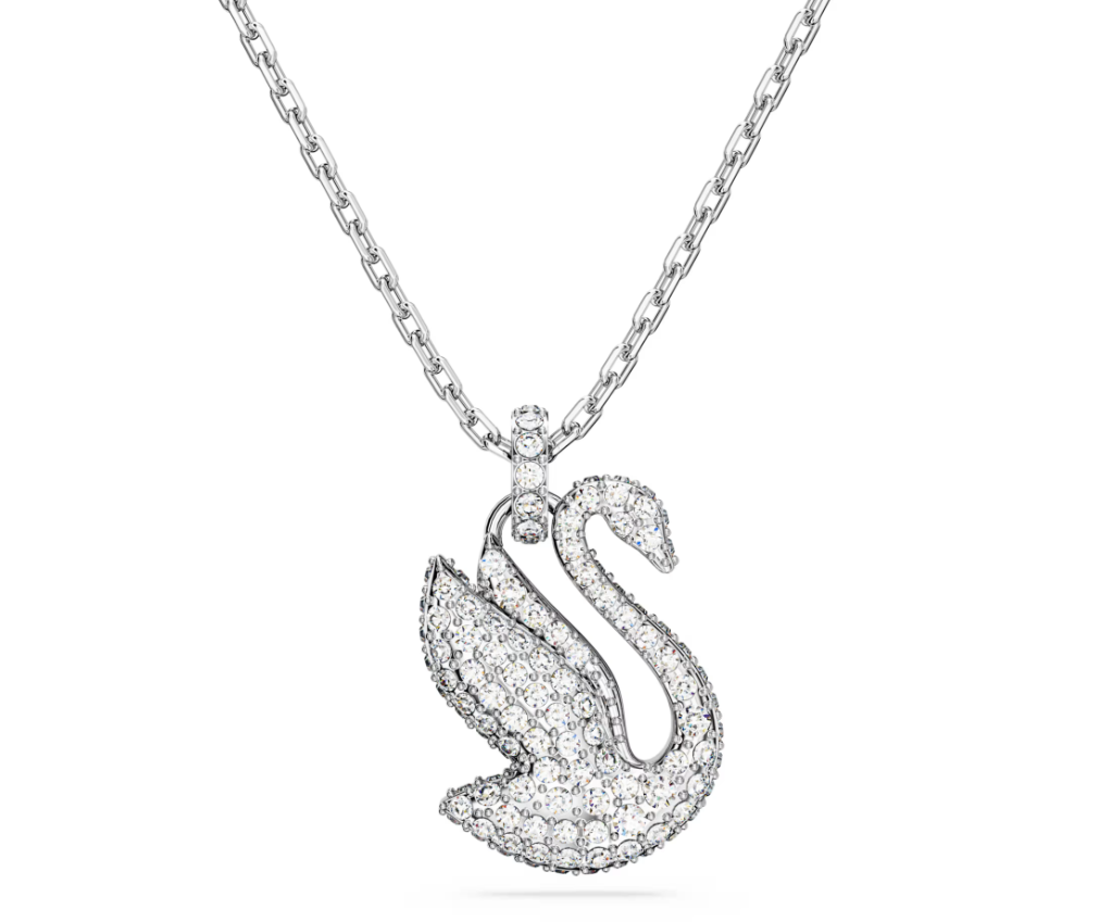  Dây chuyền thiên nga đính pha lê trắng - Swan pendant Swan, Medium, White, Rhodium plated 