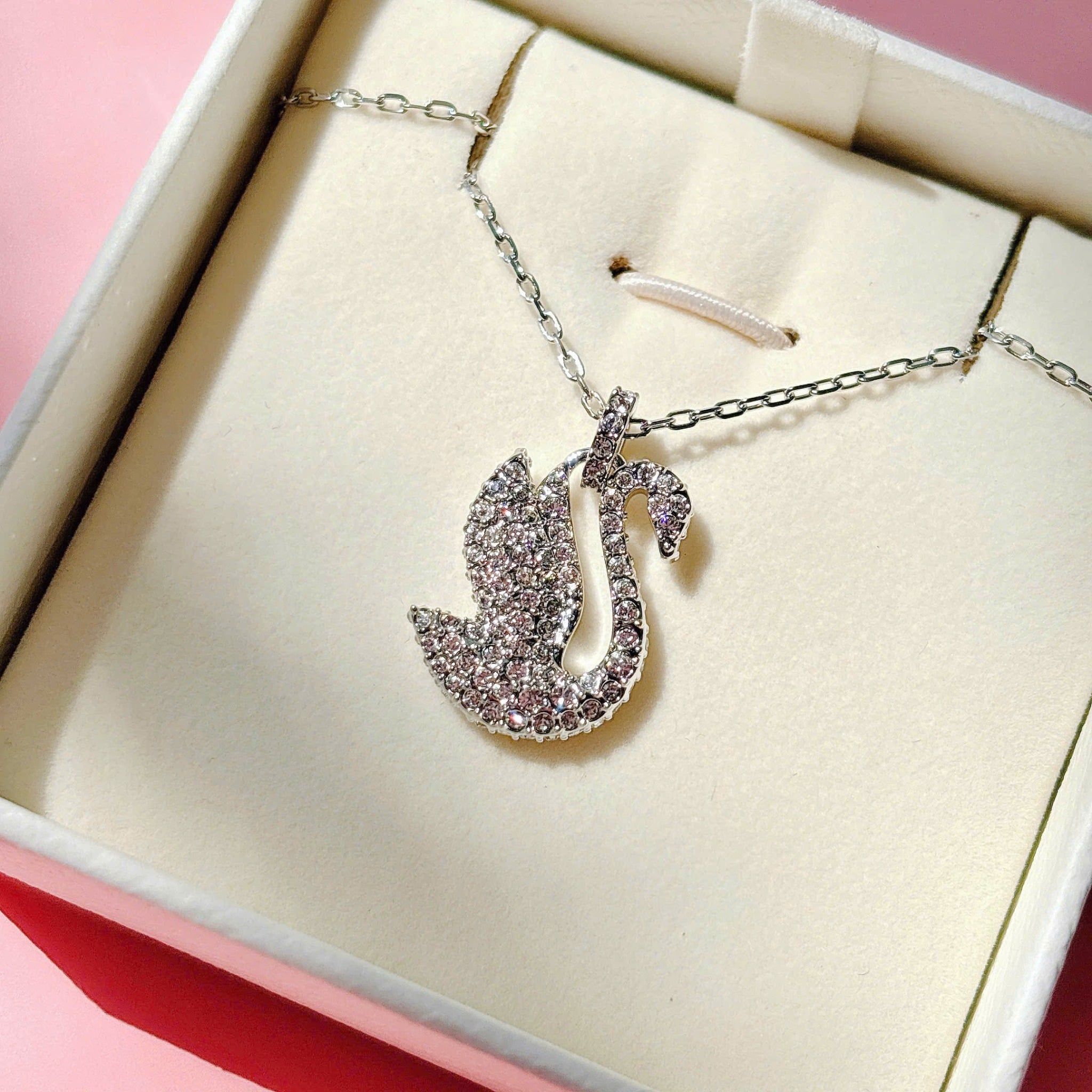  Dây chuyền thiên nga đính pha lê trắng - Swan pendant Swan, Medium, White, Rhodium plated 