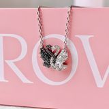  Dây chuyền thiên nga uyên ương Swarovski - Swarovski Swan pendant, Black, Mixed metal finish 5705721 