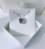  Dây chuyền thiên nga uyên ương Swarovski - Swarovski Swan pendant, Black, Mixed metal finish 5705721 