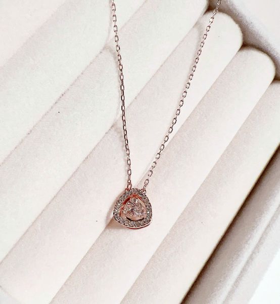  Dây chuyền Swarovski Una Angelic đá nhảy Trilliant cut màu vàng hồng - Una Angelic necklace Trilliant cut, White, 18K rose gold finish 