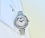  Crystalline aura watch Swiss Made, Metal bracelet, Silver tone, Stainless steel 