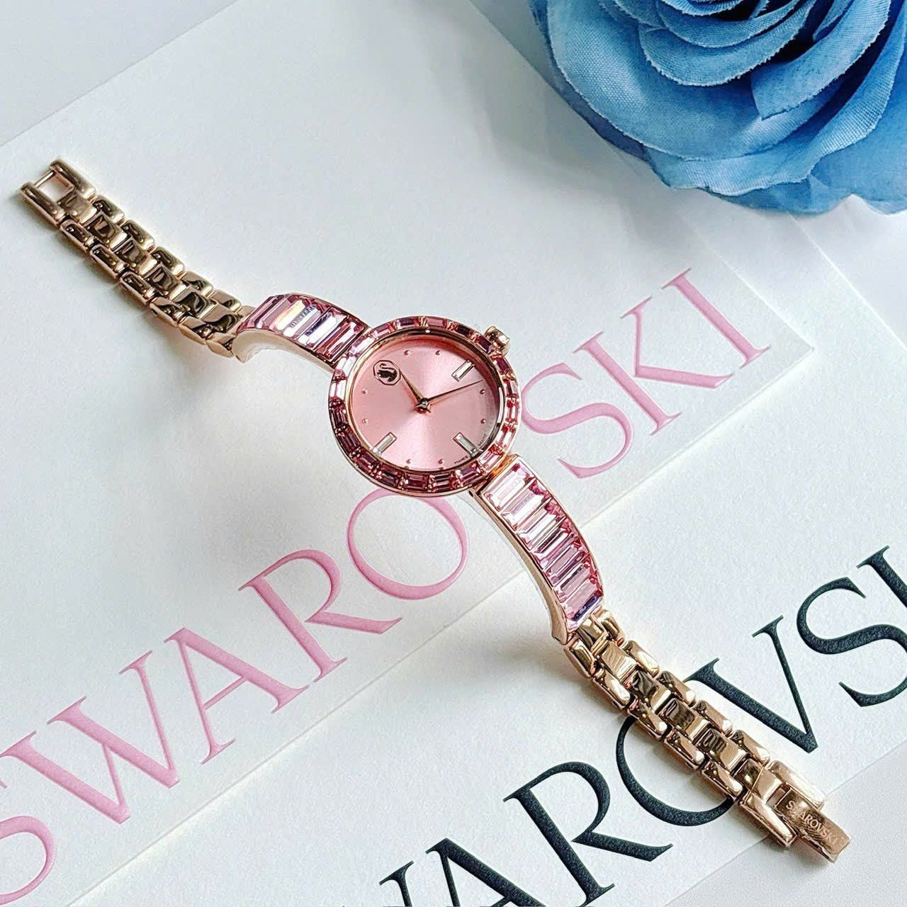  Matrix Bangle watch Swiss Made, Crystal bracelet, Stainless steel 