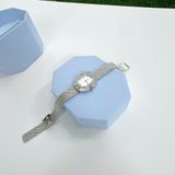  Matrix octagon watch Metal bracelet, Silver tone, Stainless steel 