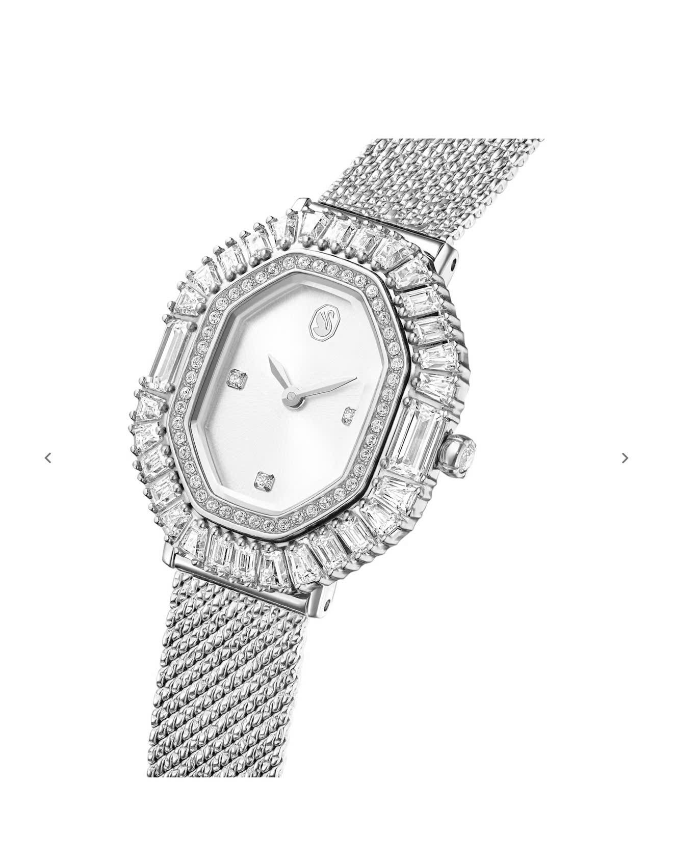  Matrix octagon watch Metal bracelet, Silver tone, Stainless steel 