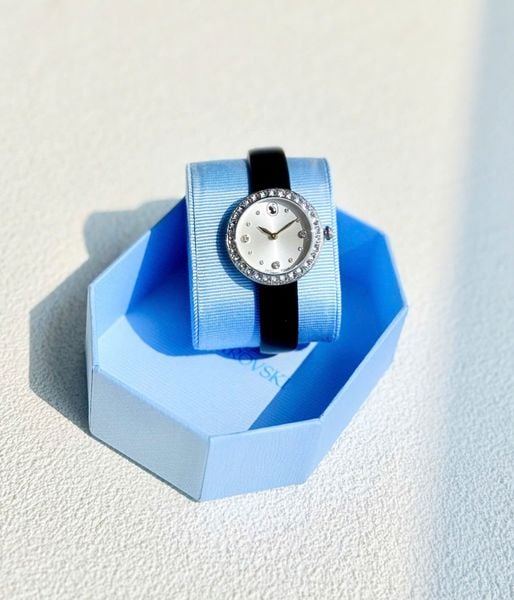  Matrix tennis watch Swiss Made, Leather strap, Black, Stainless Steel 