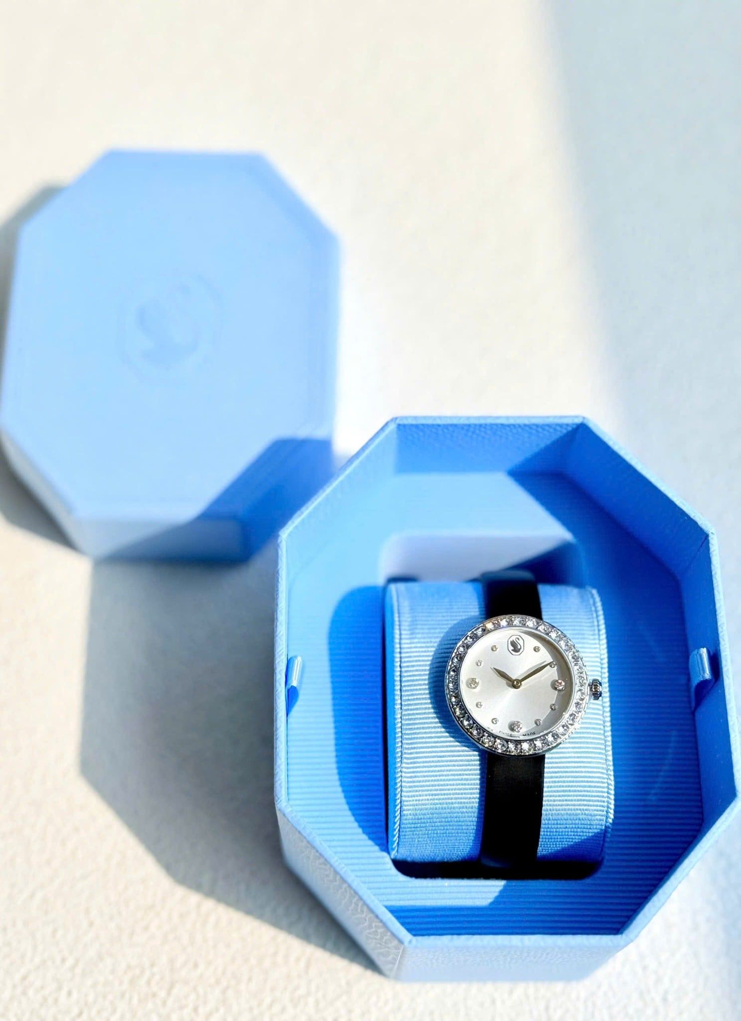  Matrix tennis watch Swiss Made, Leather strap, Black, Stainless Steel 