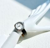  Matrix tennis watch Swiss Made, Leather strap, Black, Stainless Steel 