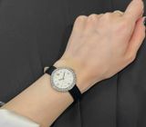  Matrix tennis watch Swiss Made, Leather strap, Black, Stainless Steel 