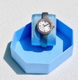 Matrix tennis watch Swiss Made, Leather strap, Gray, Rose gold-tone finish 