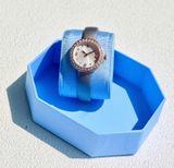  Matrix tennis watch Swiss Made, Leather strap, Gray, Rose gold-tone finish 
