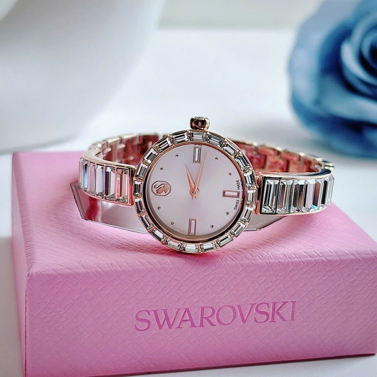  Matrix Bangle watch Swiss Made, Crystal bracelet, Stainless steel 