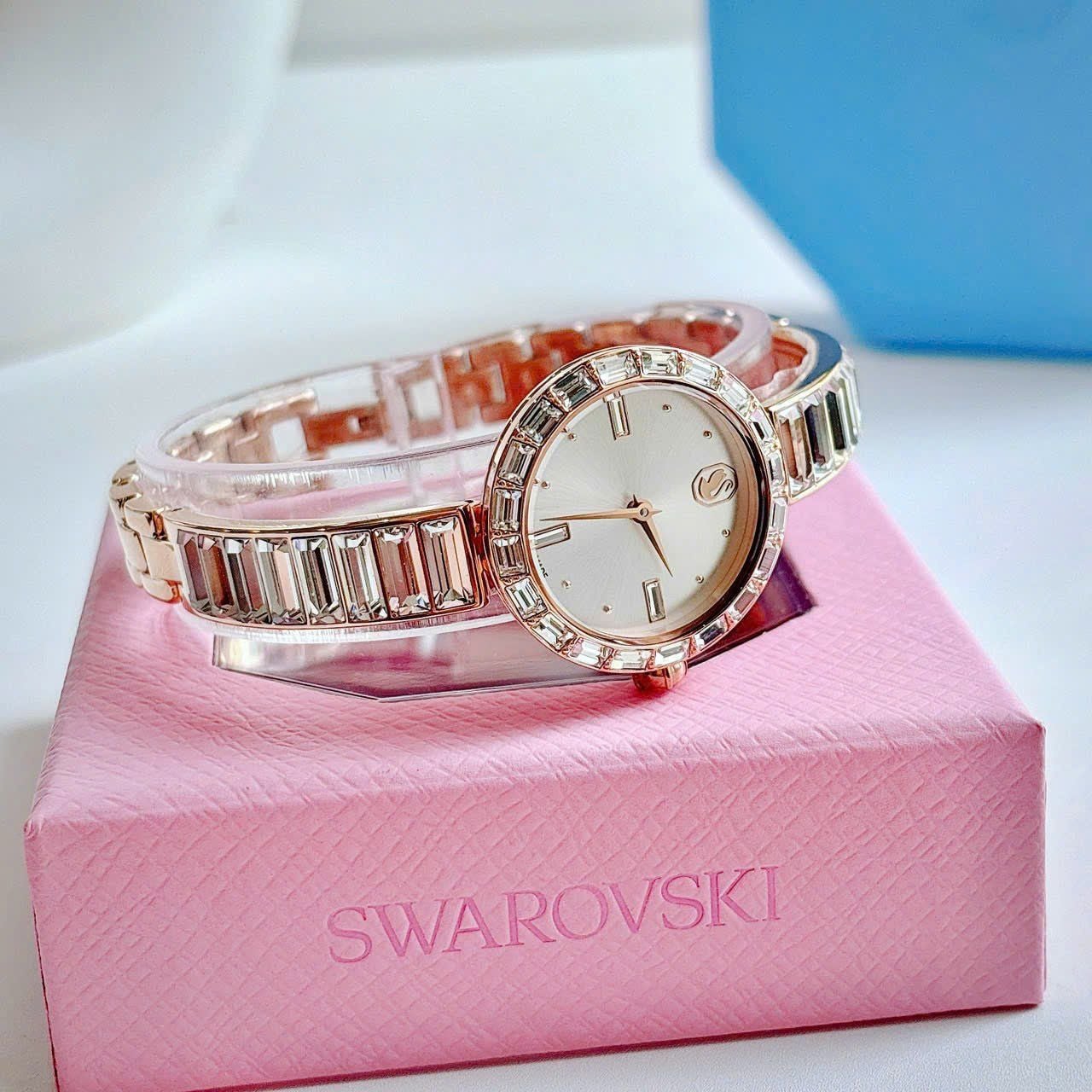  Matrix Bangle watch Swiss Made, Crystal bracelet, Stainless steel 