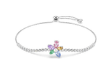  Lắc tay Swarovski Ariana Grande hoa pha lê đa sắc - Ariana Grande x Swarovski bracelet, Mixed cuts, Flower, Multicolored, Rhodium plated 