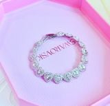  Ariana Grande x Swarovski bracelet Mixed cuts, Heart, White, Rhodium plated 