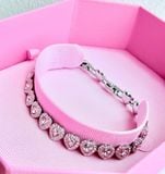  Ariana Grande x Swarovski bracelet Mixed cuts, Heart, White, Rhodium plated 