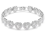  Ariana Grande x Swarovski bracelet Mixed cuts, Heart, White, Rhodium plated 