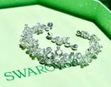  Lắc tay Swarovski Constella mixed cuts trắng - Swarovski Constella bracelet, Mixed cuts, White, Rhodium plated 