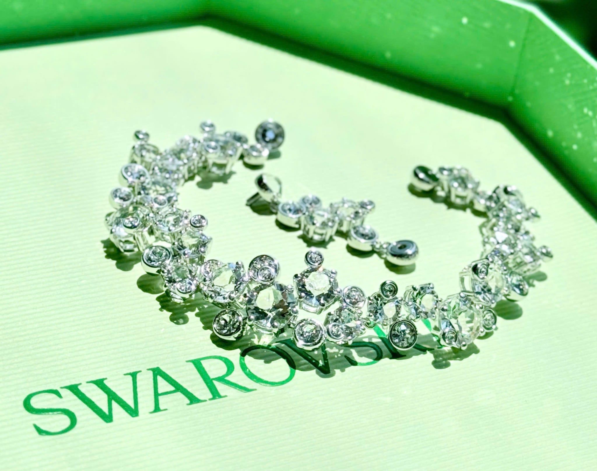  Lắc tay Swarovski Constella mixed cuts trắng - Swarovski Constella bracelet, Mixed cuts, White, Rhodium plated 